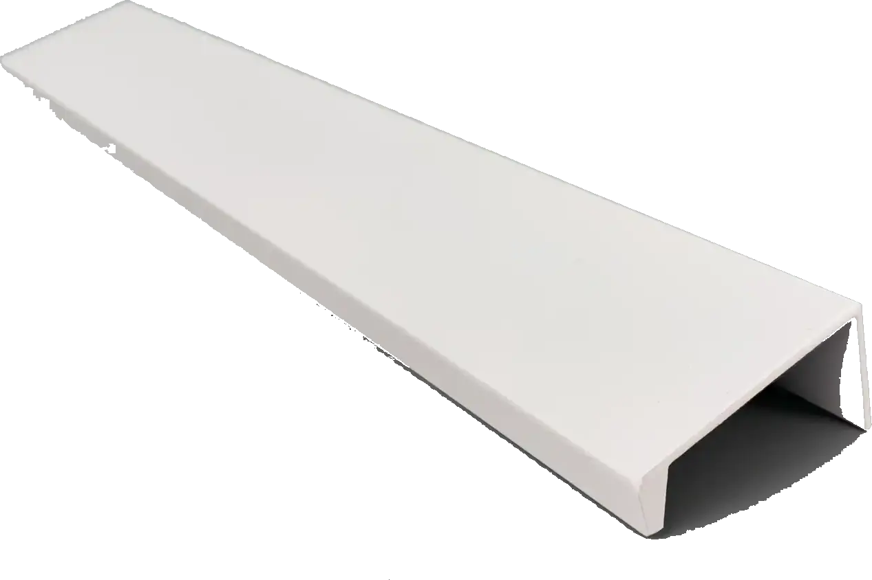 A white cabinet handle